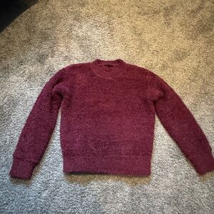 Ann Taylor Women's Rich Burgundy Crew Neck Sweater